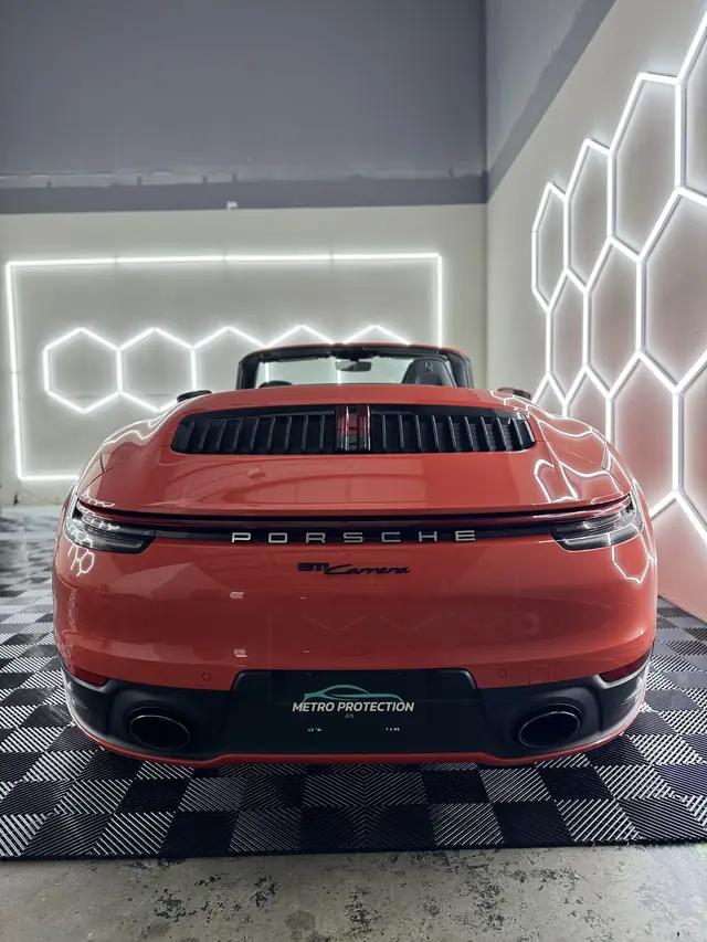 Orange Porsche 911 PPF at Metro Protection ATL in Alpharetta, GA